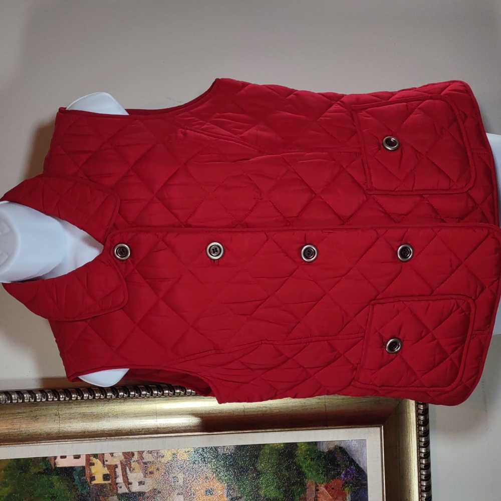 Charter Club Red Quilted Vest
